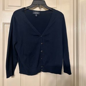 Lands End Pima Cotton Cardigan size M (10-12)
